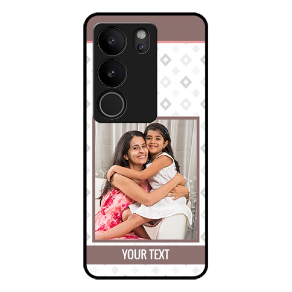 Vivo V29 5G Custom Glass Phone Case - Simple Diamond Design Vivo V29 5G Custom Glass Phone Case - Simple Diamond Design