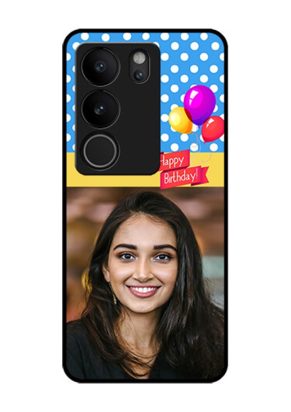Vivo V29 5G Custom Glass Phone Case - Happy Birthday Design