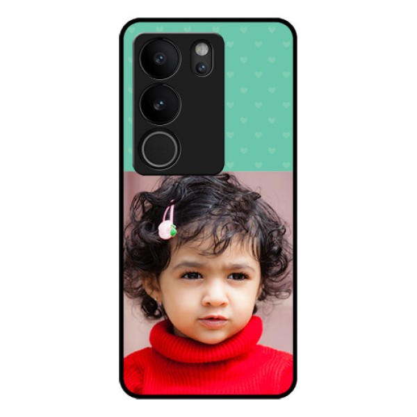 Vivo V29 5G Custom Glass Phone Case - Lovers Picture Design