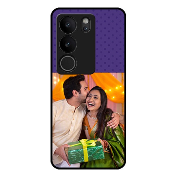 Vivo V29 5G Custom Glass Phone Case - Violet Colored Pattern Design Vivo V29 5G Custom Glass Phone Case - Violet Colored Pattern Design