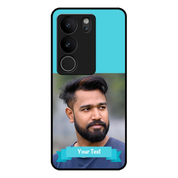 Vivo V29 5G Custom Glass Phone Case - Blue Color Design