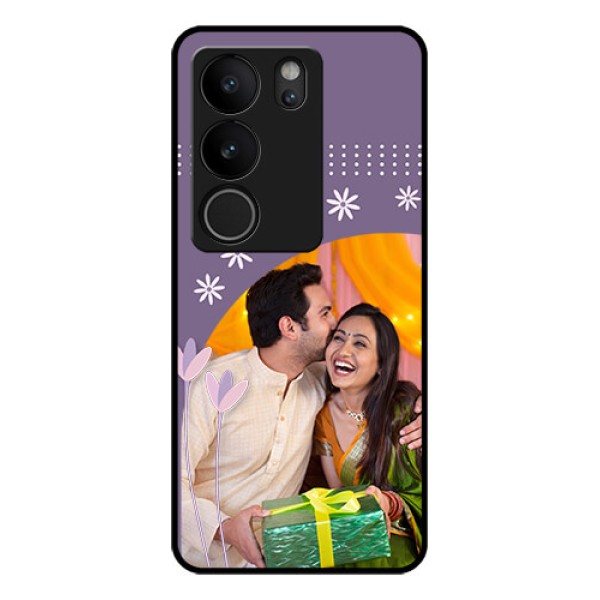Vivo V29 5G Custom Glass Phone Case - Lavender Flowers Design