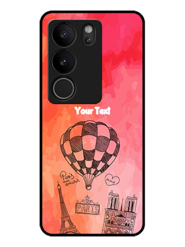 Custom Vivo V29 5G Custom Glass Phone Case - Paris Theme Design