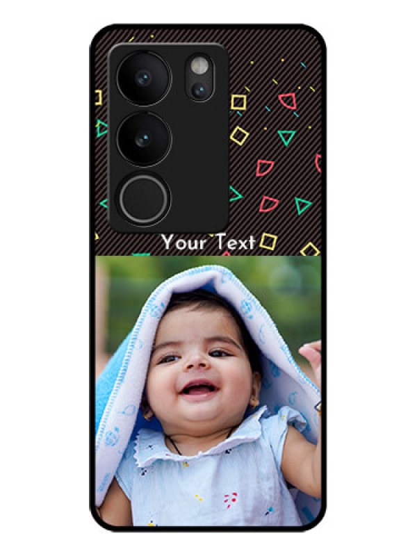 Custom Vivo V29 5G Custom Glass Phone Case - With Confetti Birthday Design