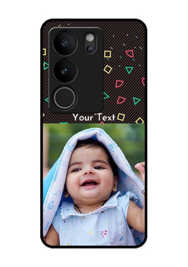 Vivo V29 5G Custom Glass Phone Case - With Confetti Birthday Design