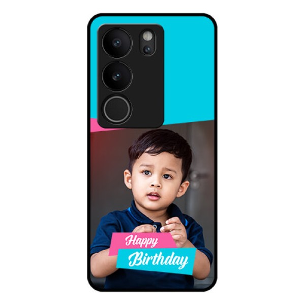 Vivo V29 5G Custom Glass Phone Case - Image Holder With 2 Color Design Vivo V29 5G Custom Glass Phone Case - Image Holder With 2 Color Design
