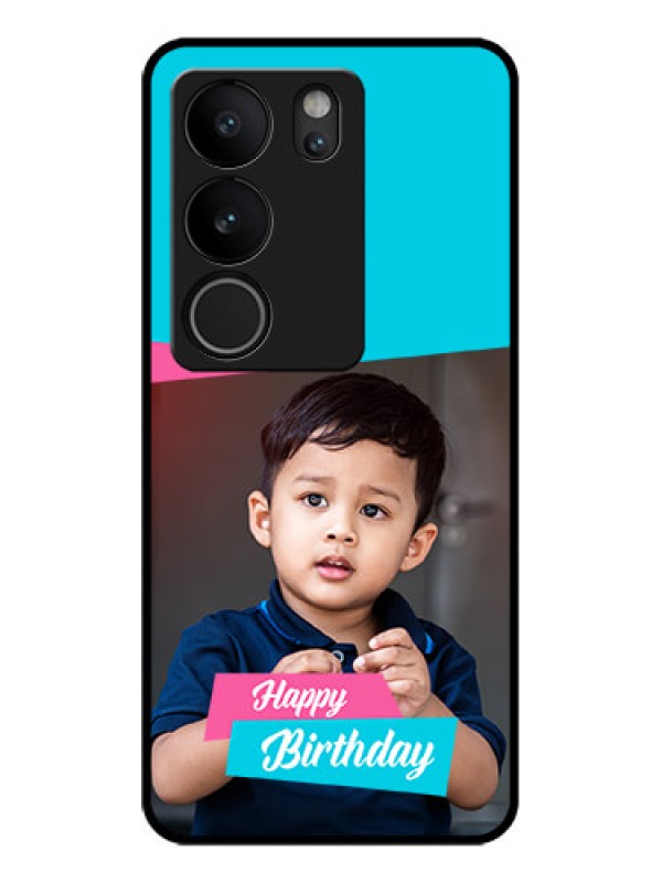 Custom Vivo V29 5G Custom Glass Phone Case - Image Holder With 2 Color Design