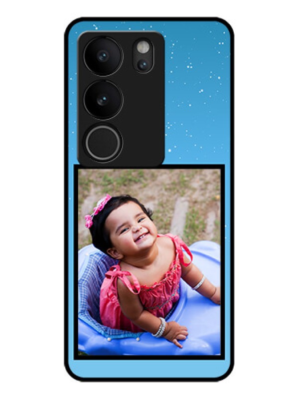 Custom Vivo V29 5G Custom Glass Phone Case - Wave Pattern Colorful Design