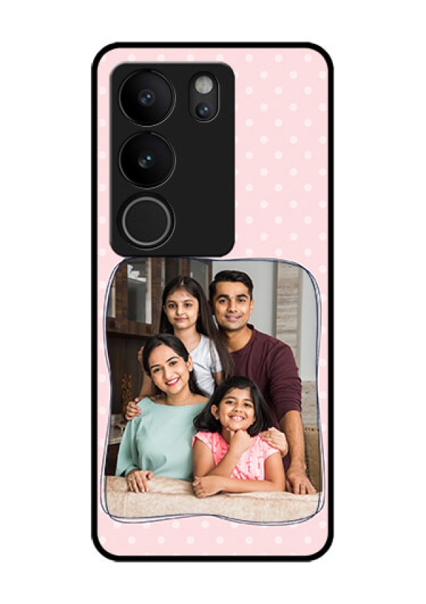 Vivo V29 5G Custom Glass Phone Case - Family With Dots Design