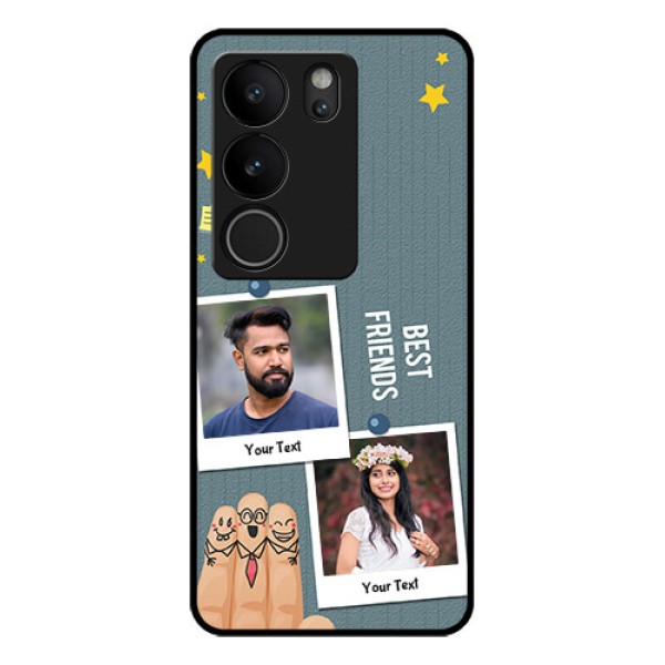 Vivo V29 5G Custom Glass Phone Case - Sticky Frames And Friendship Design Vivo V29 5G Custom Glass Phone Case - Sticky Frames And Friendship Design