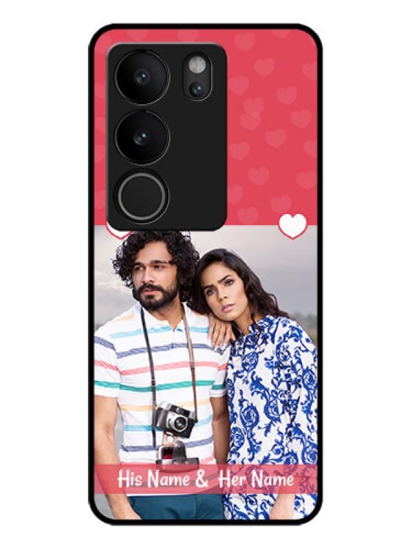 Custom Vivo V29 5G Custom Glass Phone Case - Simple Love Design