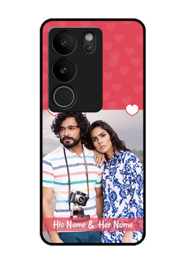 Vivo V29 5G Custom Glass Phone Case - Simple Love Design