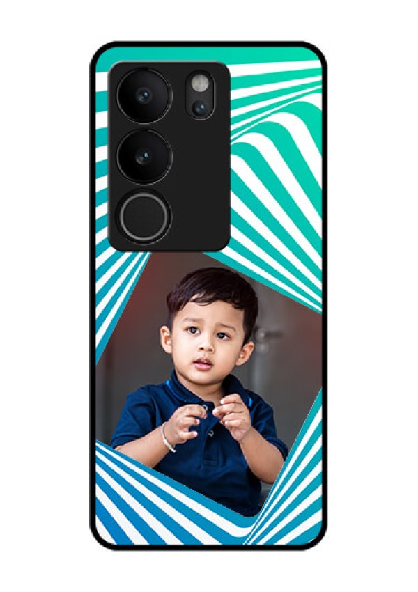 Vivo V29 5G Custom Glass Phone Case - Abstract Spiral Design