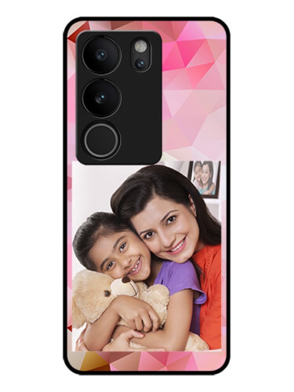 Custom Vivo V29 5G Custom Glass Phone Case - Abstract Triangle Design