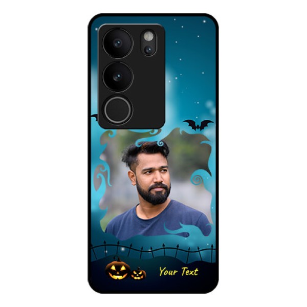 Vivo V29 5G Custom Glass Phone Case - Halloween Frame Design