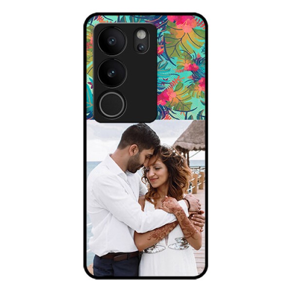 Vivo V29 5G Custom Glass Phone Case - Watercolor Floral Design