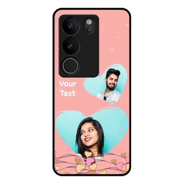 Vivo V29 5G Custom Glass Phone Case - Love Doodle Design