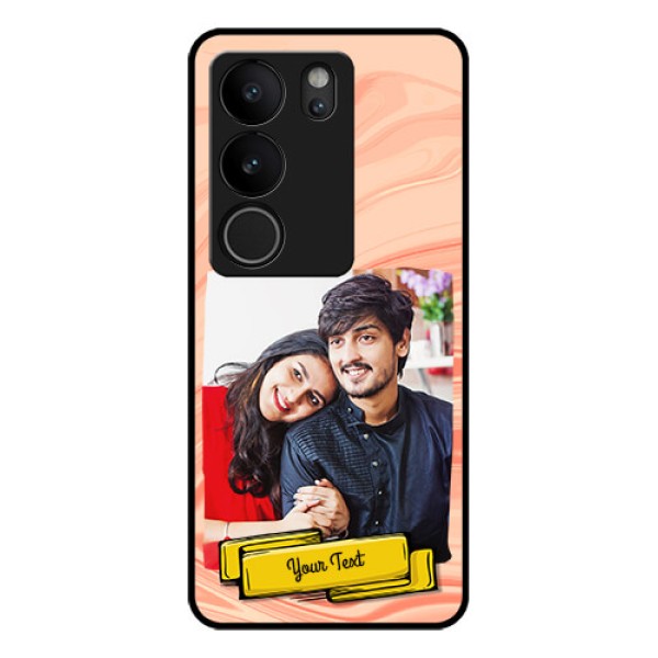 Vivo V29 5G Custom Glass Phone Case - Marble Texture Design