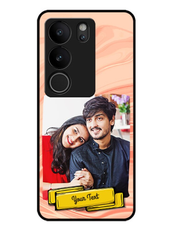 Custom Vivo V29 5G Custom Glass Phone Case - Marble Texture Design