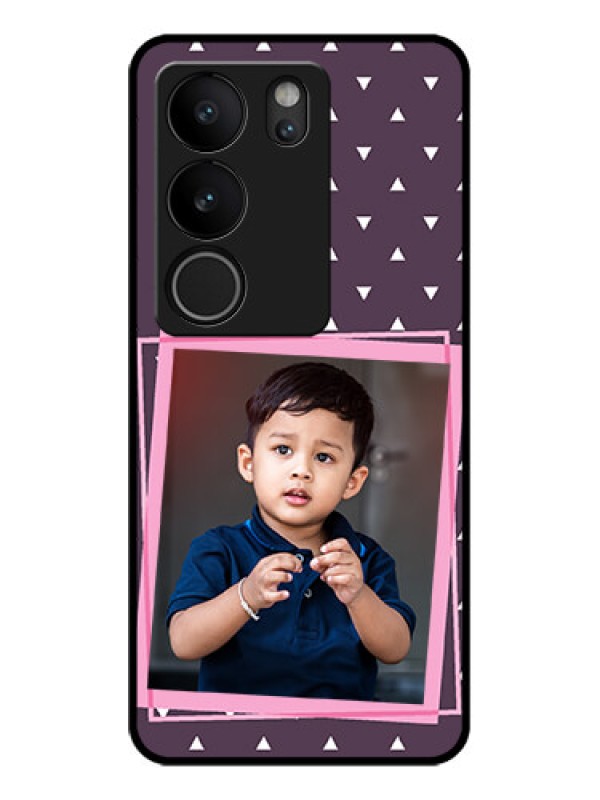 Custom Vivo V29 5G Custom Glass Phone Case - Triangle Pattern Dotted Design