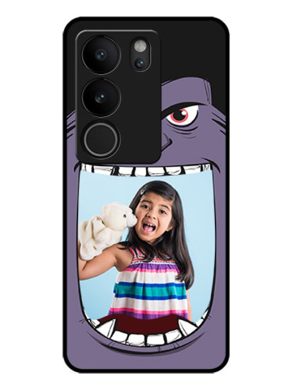 Custom Vivo V29 5G Custom Glass Phone Case - Angry Monster Design