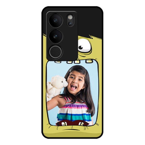 Vivo V29 5G Custom Glass Phone Case - Cartoon Monster Back Case Design
