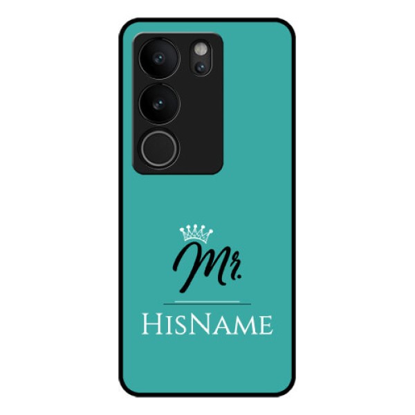 Vivo V29 5G Custom Glass Phone Case - Mr With Name Design