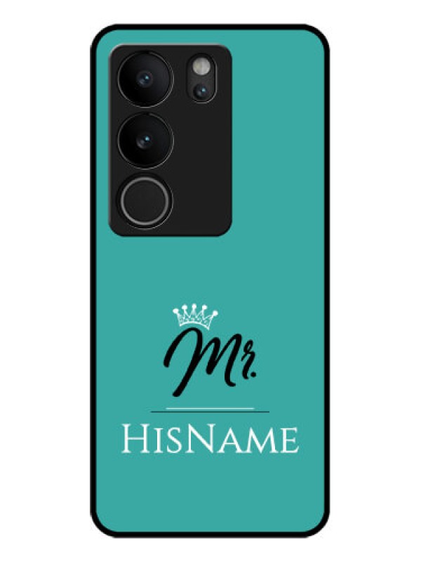 Custom Vivo V29 5G Custom Glass Phone Case - Mr With Name Design