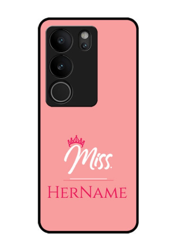 Vivo V29 5G Custom Glass Phone Case - Mrs With Name Design