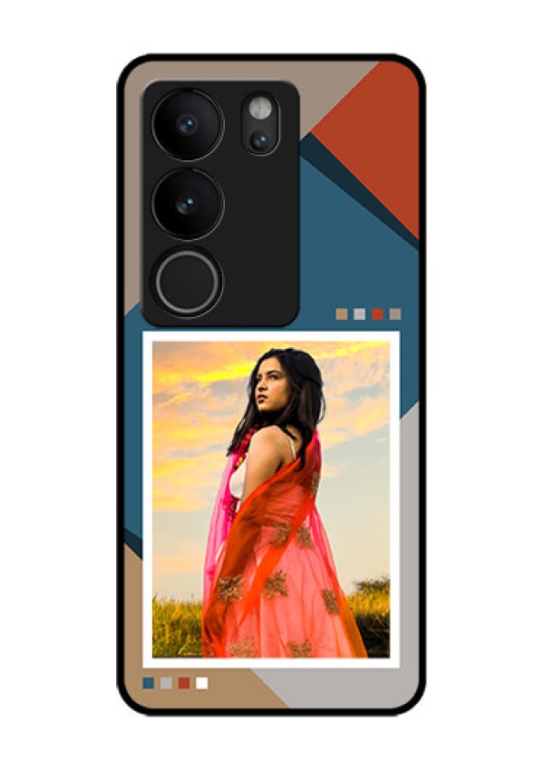 Vivo V29 5G Custom Glass Phone Case - Retro Color Pallet Design