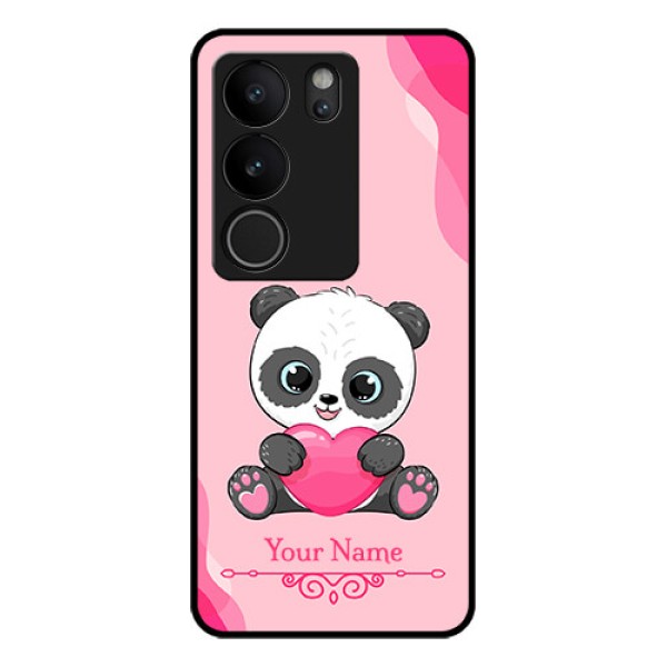 Vivo V29 5G Custom Glass Phone Case - Cute Panda Design