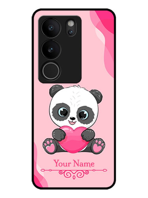 Custom Vivo V29 5G Custom Glass Phone Case - Cute Panda Design
