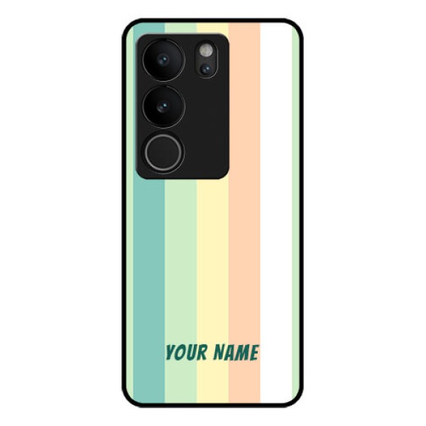 Vivo V29 5G Custom Glass Phone Case - Multi - Colour Stripes Design Vivo V29 5G Custom Glass Phone Case - Multi - Colour Stripes Design