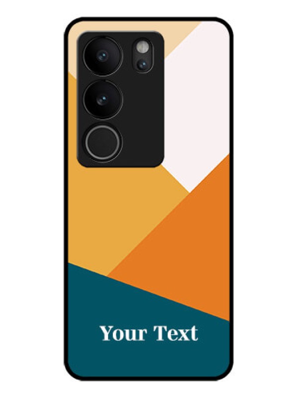 Custom Vivo V29 5G Custom Glass Phone Case - Stacked Multi - Colour Design
