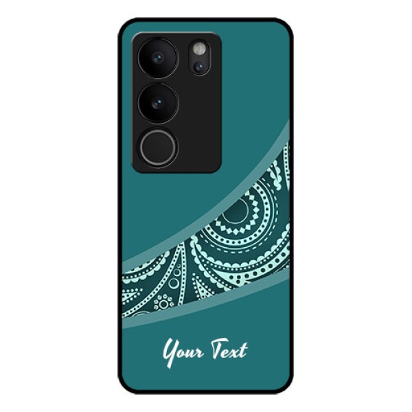 Vivo V29 5G Custom Glass Phone Case - Semi Visible Floral Design