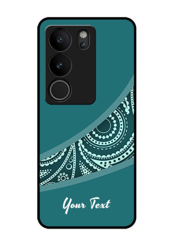 Vivo V29 5G Custom Glass Phone Case - Semi Visible Floral Design
