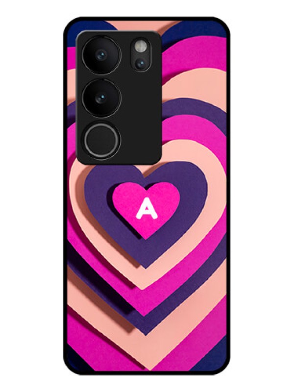 Custom Vivo V29 5G Custom Glass Phone Case - Cute Heart Pattern Design