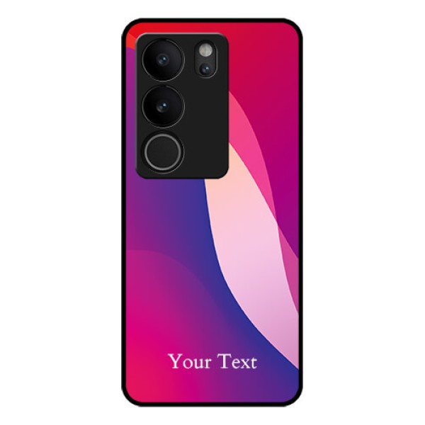Vivo V29 5G Custom Glass Phone Case - Digital Abstract Overlap Design