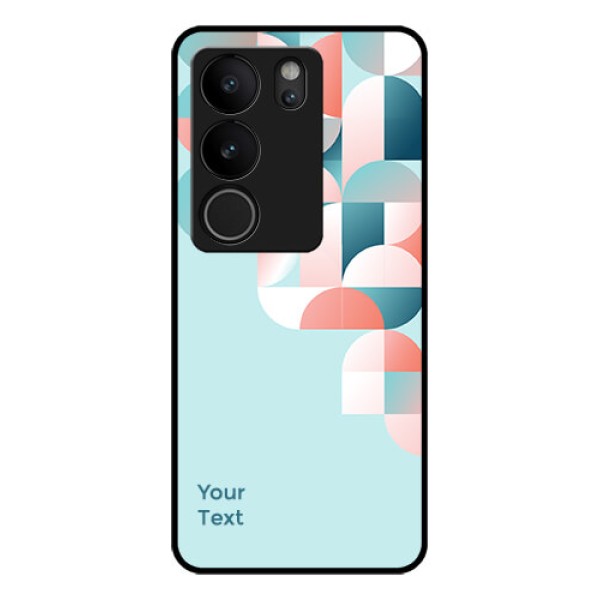 Vivo V29 5G Custom Glass Phone Case - Stylish Semi - Circle Pattern Design