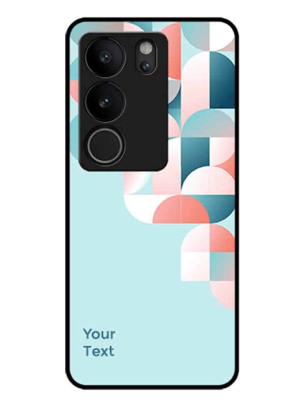 Custom Vivo V29 5G Custom Glass Phone Case - Stylish Semi - Circle Pattern Design