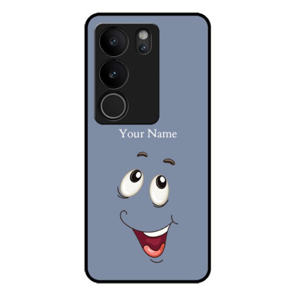 Vivo V29 5G Custom Glass Phone Case - Laughing Cartoon Face Design