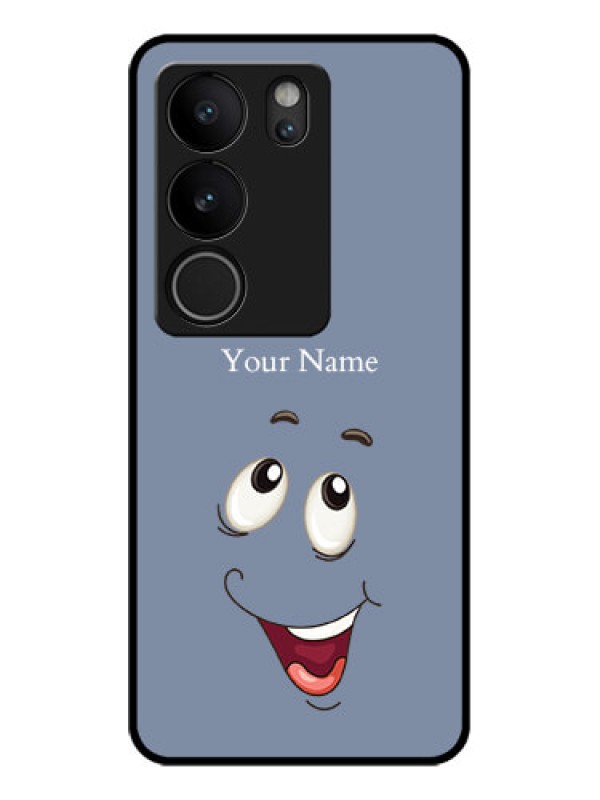 Custom Vivo V29 5G Custom Glass Phone Case - Laughing Cartoon Face Design