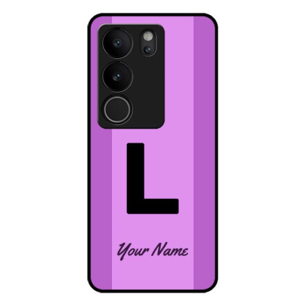 Vivo V29 5G Custom Glass Phone Case - Tricolor Custom Text Design