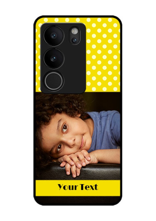 Vivo V29 Pro 5G Custom Glass Phone Case - Bright Yellow Case Design
