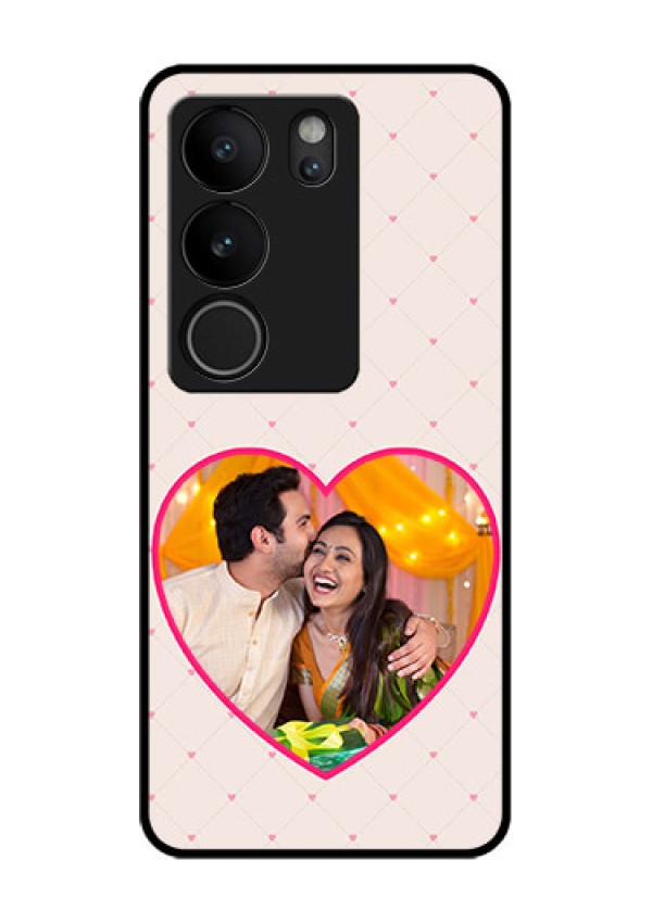 Vivo V29 Pro 5G Custom Glass Phone Case - Heart Shape Design