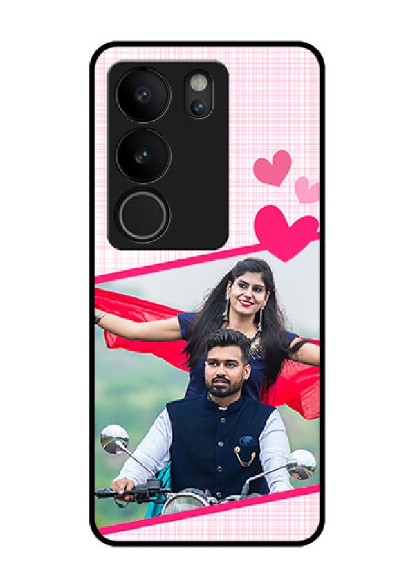 Vivo V29 Pro 5G Custom Glass Phone Case - Love Shape Heart Design