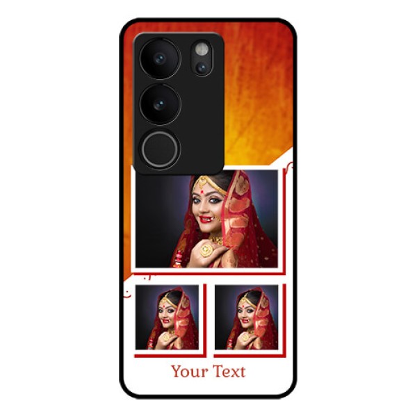 Vivo V29 Pro 5G Custom Glass Phone Case - Wedding Memories Design