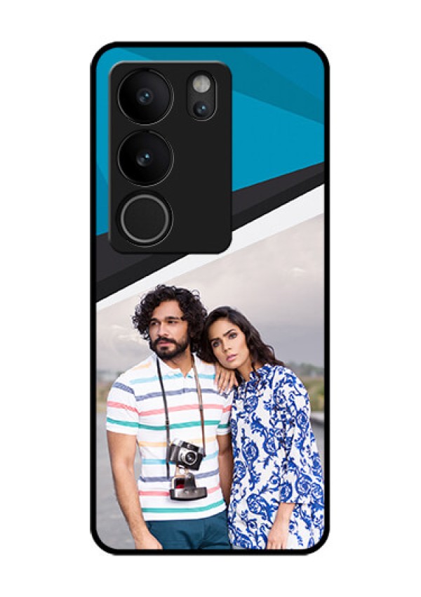 Vivo V29 Pro 5G Custom Glass Phone Case - Simple Pattern Photo Upload Design