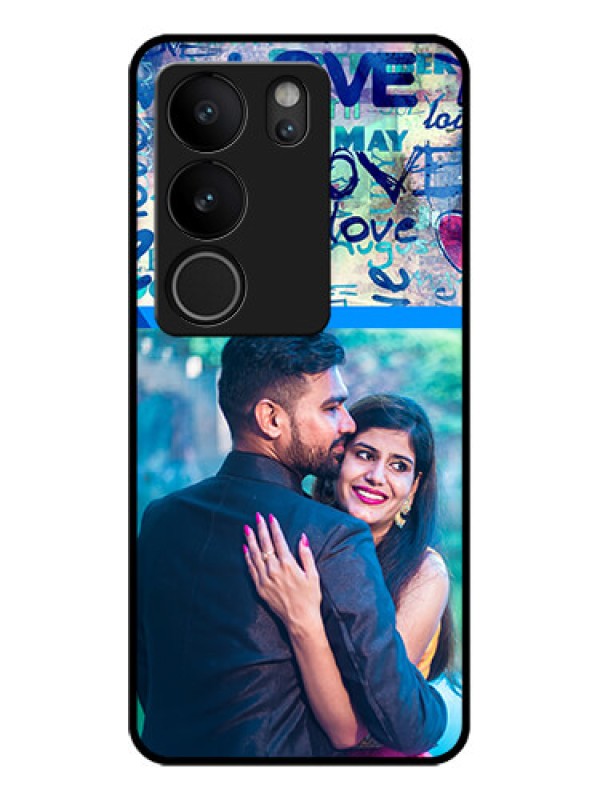 Custom Vivo V29 Pro 5G Custom Glass Phone Case - Colorful Love Design