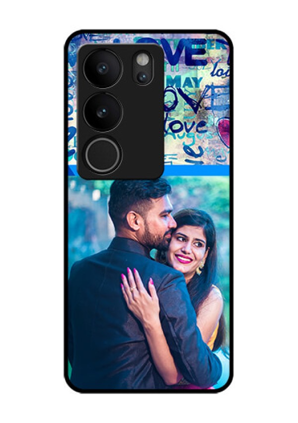 Vivo V29 Pro 5G Custom Glass Phone Case - Colorful Love Design